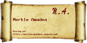 Merkle Amadea névjegykártya